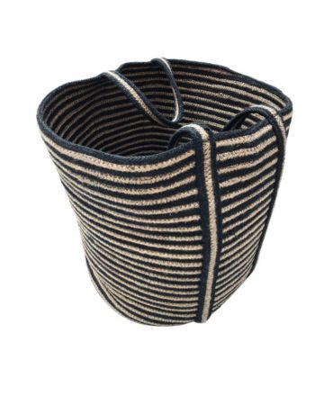 TermaTech | Holzkorb aus Jute, | 1 Stück gestreift