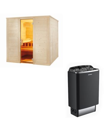 Sentiotec Sauna Set Wellfun Large mit Saunaofen 100 | klimaworld.com