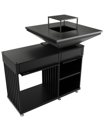 Kratki Grill / Feuerstelle Quadrum | horizontal | QUADRUM/BBQ/H  ➔ www.klimaworld.com