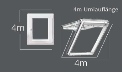 TCL Hantech Fensterabdichtung Umlaufmaße