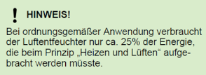 Hinweis Energiesparpotential Remko LTE 50 Hinweis Energiesparpotential