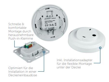 Aufbau Präsenzmelder HmIPW-SPI