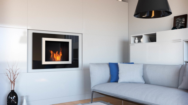 Ambientebild Biokamin Oscar schwarz Ambientebild Biokamin Oscar schwarz