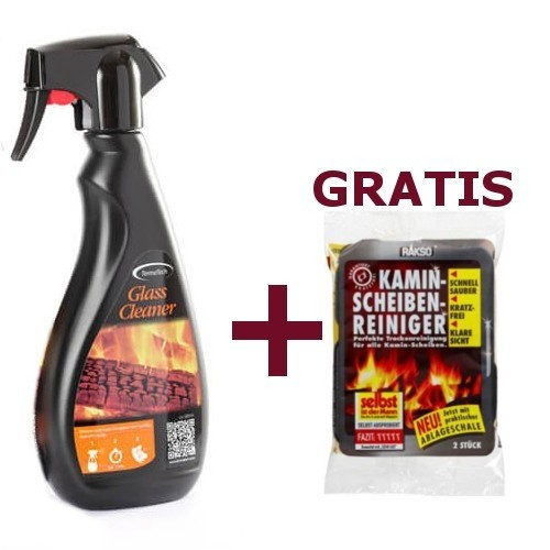 Kaminreiniger mit 500 ml Gratis-Nachfüllpackung gibt's bei uns im Shop